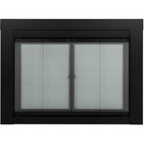 Pleasant Hearth Ascot Black Fireplace Glass Doors - Large