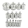 15Pcs Diamond Hole Saw Drill Bit Set Glass Ceramic Tile Saw Cutting Tool 6-50mm