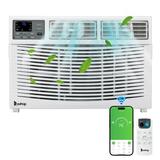 GoDecor 8 000 BTU 115V 8000 BTU Window Air Conditioner with WIFI And Remote Control for Medium Size Rooms White