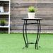 Costway Outdoor Indoor Accent Table Plant Stand Scheme Garden Steel