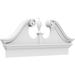 Ekena Millwork 58 W x 21-3/8 H x 2-3/4 P Rams Head Architectural Grade PVC Combination Pediment (Urn Ships Unattached in Box)