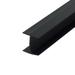 Outwater Plastic H Channel Fits Material 3/4 Inch Thick Black Styrene Divider Moulding 46 Inch Length (Pack of 2)