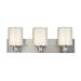 Design House 579300 Oslo Vanity Light Traditional 3-Light Indoor Dimmable Light for Bathroom with Frosted Glass for Above the Mirror Satin Nickel