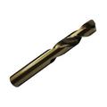 12 Pcs 27/64 Gold Cobalt Heavy Duty Split Point Stub Drill Bit D/Astco27/64 Flute Length: 2 ; Overall Length: 3-3/8 ; Shank Type: Round; Number Of Flutes: 2 Cutting Direction: Right Hand