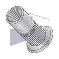 1/4-20 Large Flange Ribbed Blind Threaded Inserts Flat Head Ribbed Thin Wall Open End Aluminum Alloy #5056 Cleaned and Polished Rivet Nut (Quantity: 1000) Full Size: 1/4-20-.260