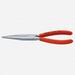 Knipex 8 Snipe Nose Side Cutting Pliers (Stork Beak Pliers) - Chrome with Plastic Grip