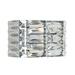 Evelyn Crystal Rectangle 10 1-Light Iron/Crystal Glam Modern LED Vanity Light Chrome