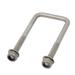 Unique Bargains M6 Thread 30mm Inner Width 304 Stainless Steel Square U Bolt Silver Tone