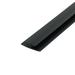 Outwater Plastic H Channel Fits Material 1/8 Inch Thick Black ABS Divider Moulding 46 Inch Length (Pack of 2)