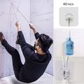 YIWULA 40X Strong Transparent Suction Cup Sucker Wall Hooks Hanger For Kitchen Bathroom