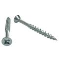 Cabentry Brand | Wood Screws | Flat Head with Nibs | Phillips Square Drive | #8 | 1 3/4 Inch | Deep Thread | Type 17 Point | Zinc Finish | 1000 Pack