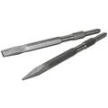 XtremepowerUS 2pcs 5/8 Hex Shank Chisel Bit Set Flat Concrete Chisels for Electric Jack Hammer