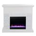 SEI Furniture Wansford Wood Color Changing Fireplace in White