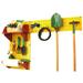 Wall Control Pegboard Garden Tool Board Organizer with Yellow Pegboard and Red Accessories