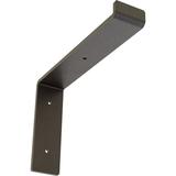 Ekena Millwork 2 W x 10 D x 7 1/4 H Steel Truss Shelf Bracket Hammered Dark Bronze