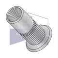 8-32 Large Flange Ribbed Blind Threaded Inserts Flat Head Ribbed Thin Wall Open End Aluminum Alloy #5056 Cleaned and Polished Rivet Nut (Quantity: 1000) Full Size: 8-32-.130