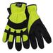 Majestic Glove 503321390 Hi-Vis Yellow Synthetic Palm Glove - Armor Skin 2X