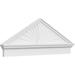 Ekena Millwork 52 W x 19-7/8 H x 2-3/4 P (Pitch 6/12) Peaked Cap Sunburst Architectural Grade PVC Combination Pediment