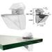 Gordon GlassÂ® White Adjustable Glass or Wood Shelf Brackets - Pair
