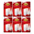 Command Spring Clips Damage Free Adhesive 1 Hook 2 Strips White 6-Pack