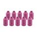 Alumina Nozzle Cups for TIG Welding Torches Series 17/18/26 with Gas Lens Set-Up - Model: 54N16 - #6 (3/8 ) - (10 PACK)