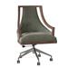 Fairfield Chair Caldwell Task Chair Wood/Upholstered/Metal in Green/Brown | 41 H x 25.5 W x 26.5 D in | Wayfair 5229-1N_9953 22_Tobacco