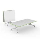 Scale 1:1 Nomad Regulation Size Foldable Indoor Conference Table Tennis Table w/ Paddles & Balls (25mm Thick) Wood/Steel Legs/Metal in Green | Wayfair