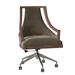 Fairfield Chair Caldwell Task Chair Wood/Upholstered/Metal in Brown | 41 H x 25.5 W x 26.5 D in | Wayfair 5229-1N_9953 17_Tobacco