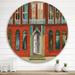 East Urban Home Facade Of Shop In Paris II - French Country Metal Circle Wall Art Metal in Red | 29" H x 29" W x 1" D | Wayfair
