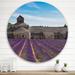 East Urban Home Lavender Field w/ Abbey In France - Farmhouse Metal Circle Wall Art Metal | 36" H x 36" W x 1" D | Wayfair