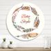 East Urban Home Ethnic Beige Boho Feather - Bohemian & Eclectic Metal Circle Wall Art Metal | 11" H x 11" W x 1" D | Wayfair