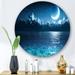 East Urban Home Romantic Moon Over Deep Blue Sea I - Nautical & Coastal Metal Circle Wall Art Metal | 23" H x 23" W x 1" D | Wayfair