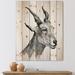 East Urban Home Monochrome Portrait Of Goat I - Farmhouse Print On Natural Pine Wood Metal in Brown/Gray/Green | 40 H x 30 W x 0.78 D in | Wayfair