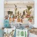 East Urban Home Indoor House Plants Urban Jungle I - Traditional Print On Natural Pine Wood in Brown | 10 H x 20 W x 1 D in | Wayfair