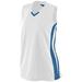 527A Ladies Wicking Mesh Powerhouse Jersey, White and Navy, 2X