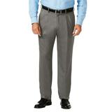 Big & Tall J.M. Haggar Premium Classic-Fit Stretch Sharkskin Pleated Dress Pants Medium Gray