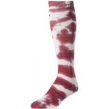 TCK Tie Dye Multisport Tube Socks (Maroon/White, Large)