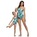 Avamo Family Matching Swimwear Mother Daughter Women Kids Girl Tankini Sets Floral Two Piece Swimsuit Beachwear Parent-Child Beachwear Bathing Suit Push-Up Bra Swimming Costume