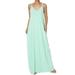 TheMogan Women's PLUS V-Neck Draped Jersey Casual Beach Cami Long Maxi Dress W Pocket