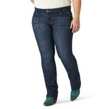 Wrangler Women's Plus Size Essential Mid Rise Straight Leg Jean