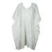 Mogul Women Pure Cotton White Floral Caftan Embroidered Maternity Loose Cover Up Dress L