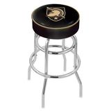 Holland Bar Stool NCAA Swivel Bar & Counter Stool Plastic/Acrylic/Metal in Gray/Black/Brown | 30 H x 17.5 W in | Wayfair L7C130USMilA