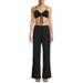 Almost Famous Juniors' Ruched Tube Top & Wide Leg Pants, 2-Piece Set