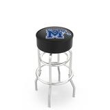 Holland Bar Stool NCAA Swivel Bar & Counter Stool Plastic/Acrylic/Metal in Gray/Blue/White | 30 H x 17.5 W in | Wayfair L7C130Memphs