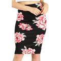 Scuba Pencil Skirt Midi Bodycon Skirt Below Knee Skirt, Office Skirt High Waist