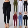 Pencil Jeans Women Lady Stretch Casual Denim Skinny Pants High Waist Trousers US