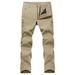 MAGCOMSEN Tactical Pants for Men Fleece Lined Work Pants Winter Waterproof Pants Camping Hiking Pants Hunting Pants Skiing Pants Snow Pants Khaki