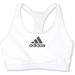 adidas Women's Don't Rest Alphaskin AEROREADY Training Pilates Yoga Medium Support Workout Bra, White, X-Large