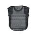 Chaus Sport Womens Size Small Two-Fer Crochet Lace Shirt w/Under Tank, Rich Black