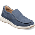 Men Florsheim Shoes Great Lakes Canvas Moc Toe Slip On Navy 13327-410 Ships free